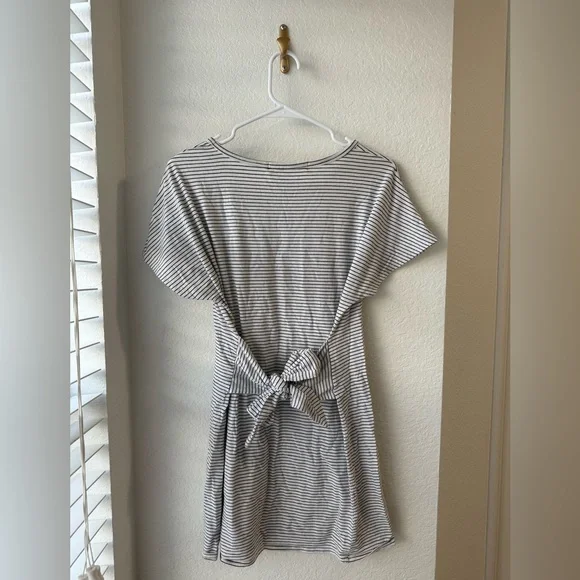 **FINAL PRICE** THE IMPECCABLE PIG STRIPED  T-SHIRT DRESS SIZE LARGE EUC - Picture 2 of 3